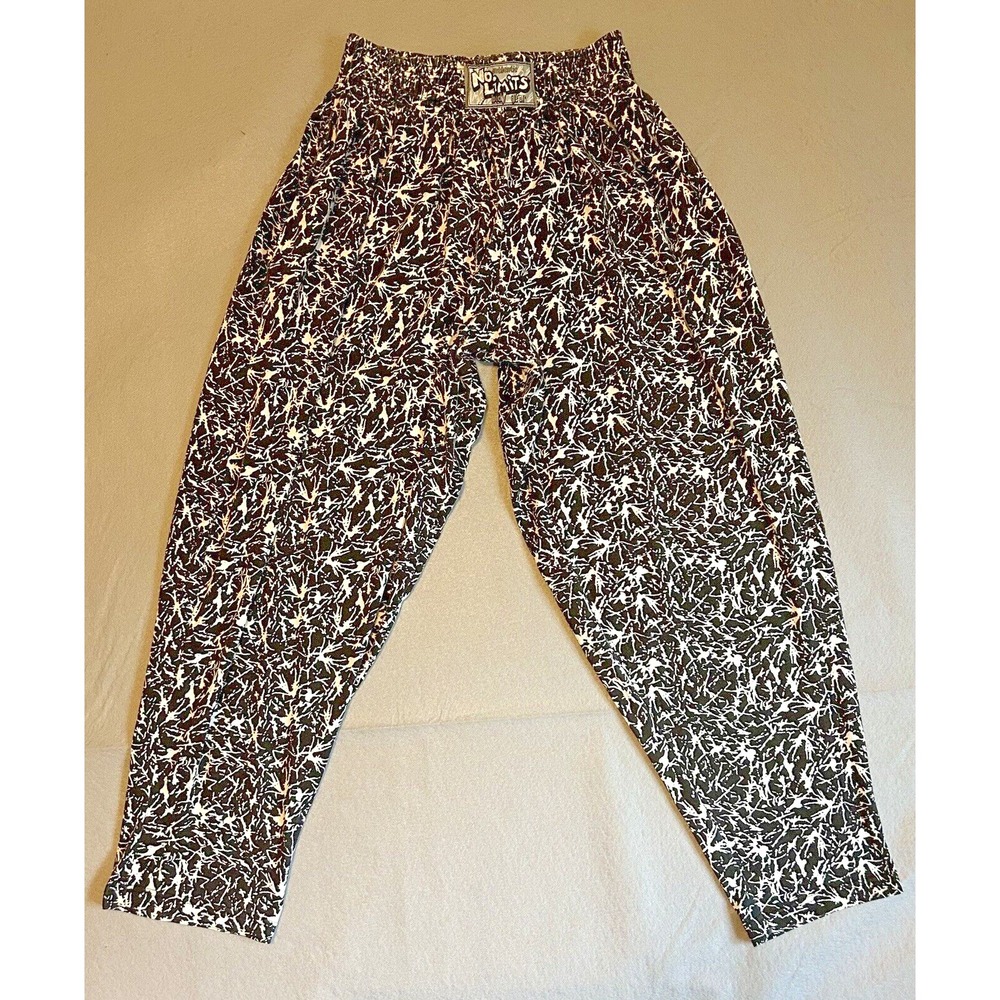 Vtg Parachute Pants No Limits Muscle Beach Gym MC Hammer Bodybuilding Mens XL
